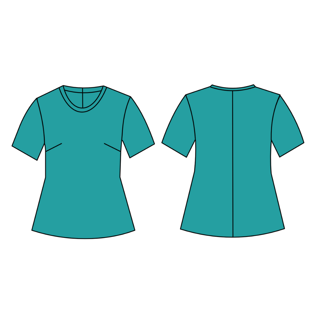 Ein Shirt von vorne und hinten als Grafik